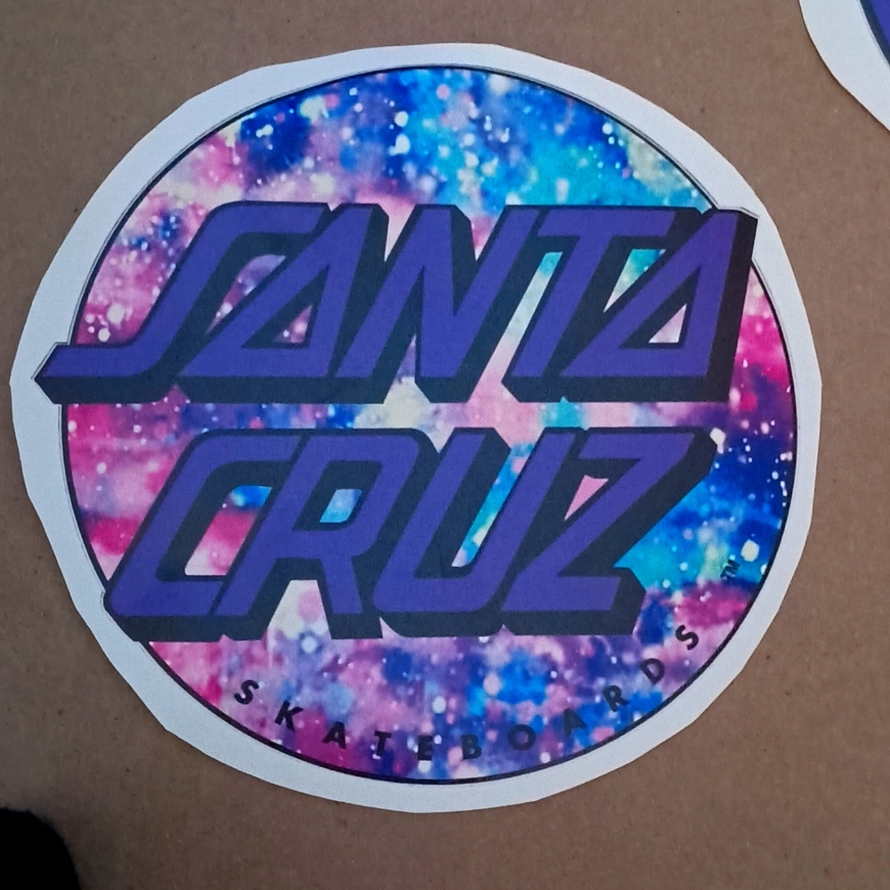 New X-Large Tie-dye Santa Cruz Decal Stickers